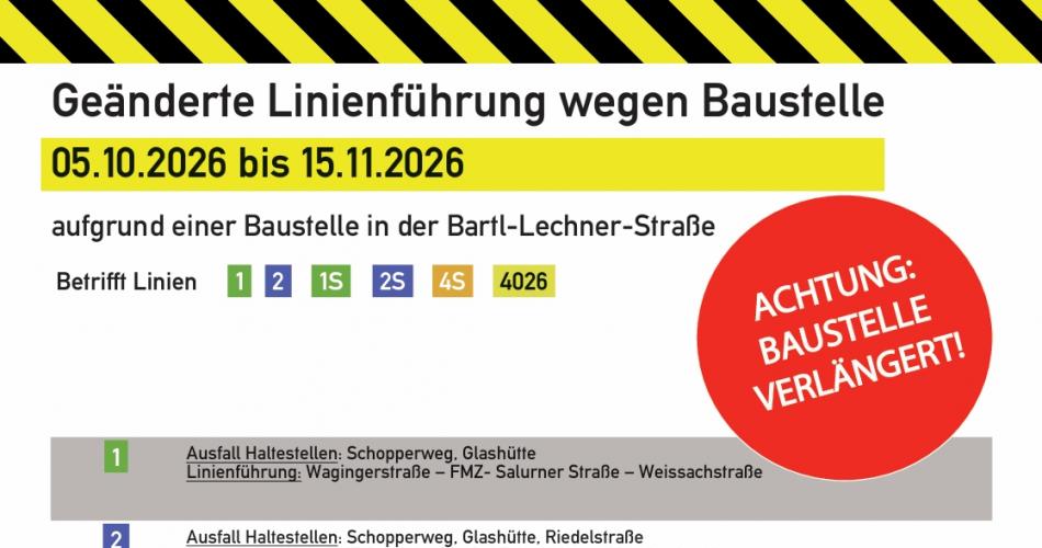 Geänderte Linienführung Stadt-Schulbus-November 2026